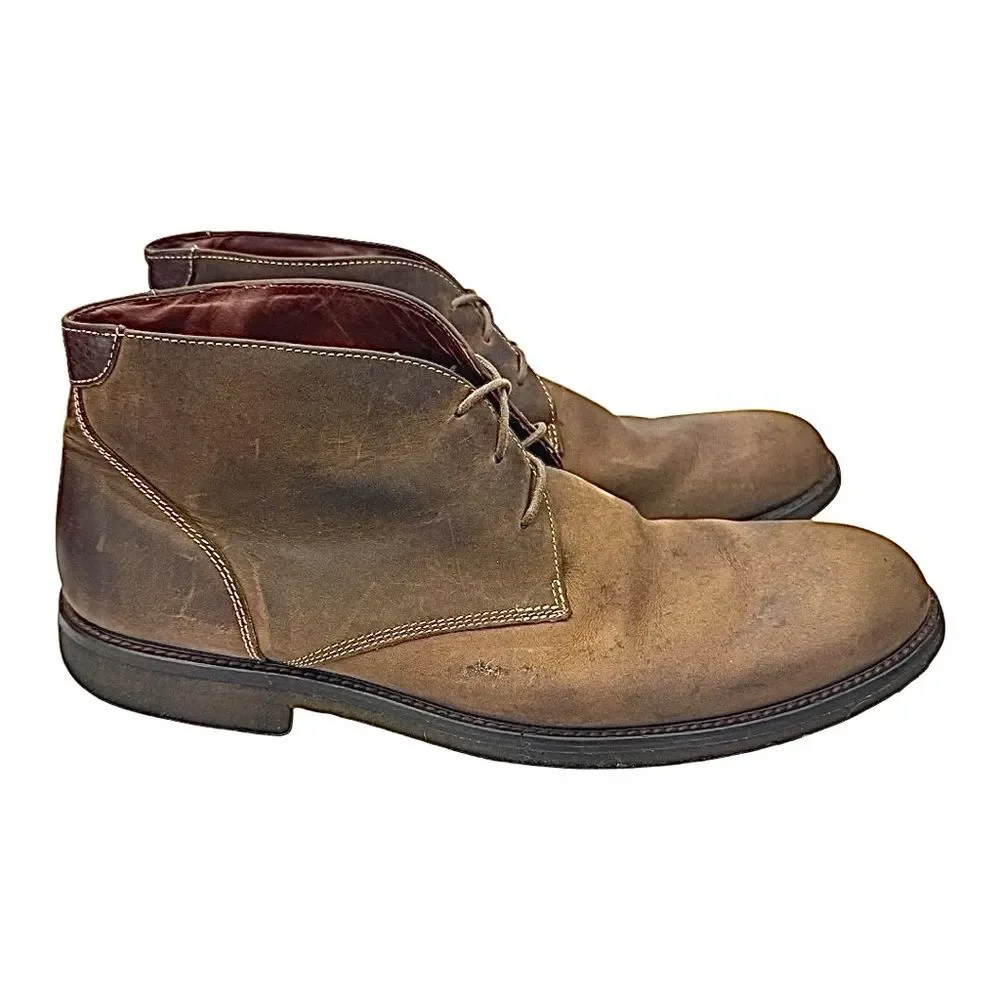 Johnston & Murphy Copeland Chukka Boots Sz 13 Brown Leather Sheepskin Men’s